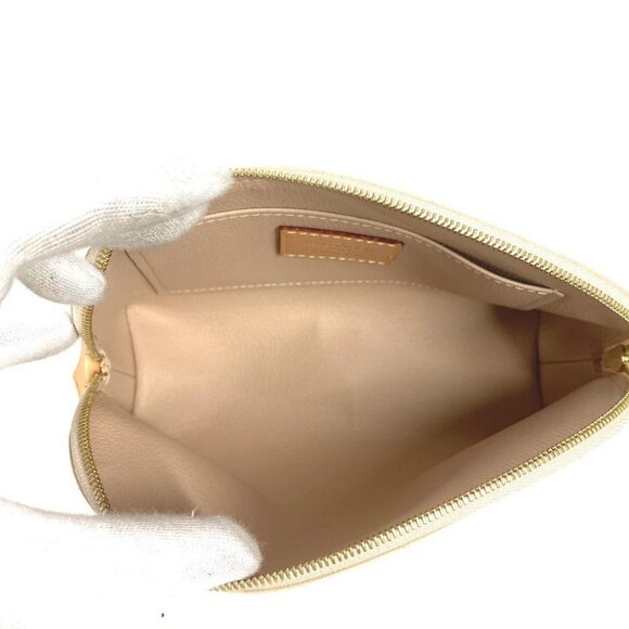 LOUIS VUITTON N60024 Damier Azur Pochette-Cosmetics Pouch Canvas White - Picture 11 of 15